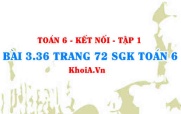 Bài 3.36 trang 72 SGK Toán 6 tập 1 Kết nối tri thức